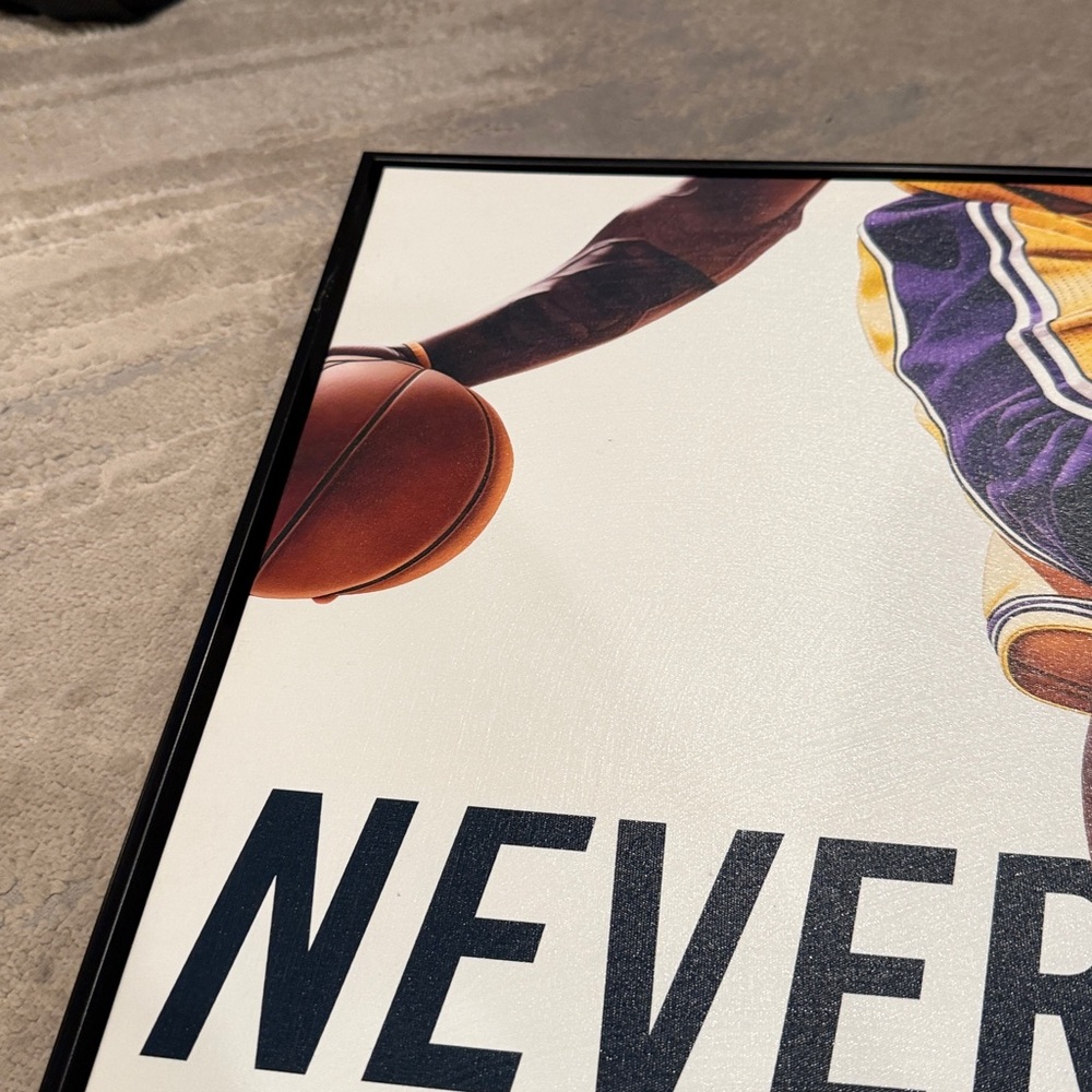 "Never Give Up Athlete Canvas Wall Art" by Notoriart, Kobe , Lakers , LeBron - Picture 5 of 9